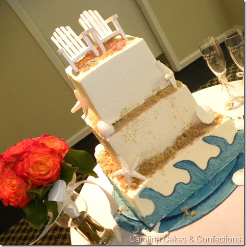 Carolina Cakes Confections Beach Wedding Cake Shell Island Resort